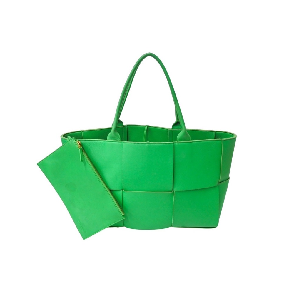 BOTTEGA VENETA Arco Tote Bag Green Leather